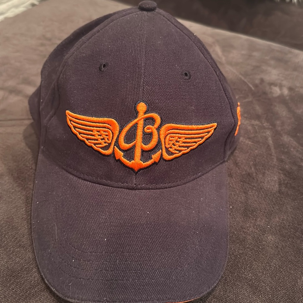 NEW original Breitling Watch Hat Cap Since 1884 3D Wings Anchor Blue/orange